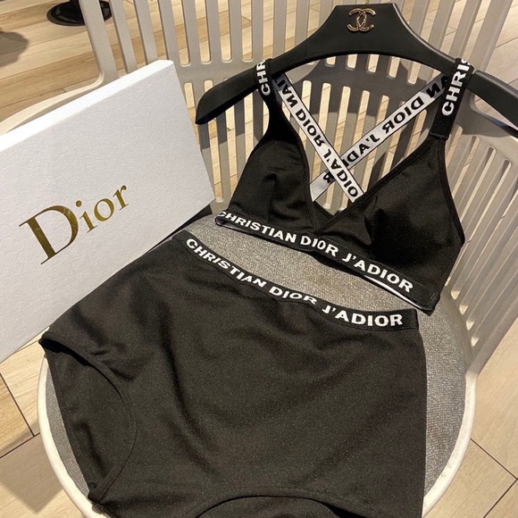 Dior Black Bralette and Brief Set💕💕💕💕
